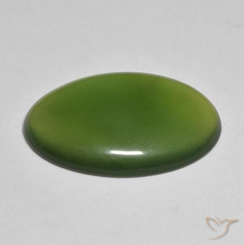 Serpentinite Verde terroso naturale da 11.32 ct, Ovale, Traslucido