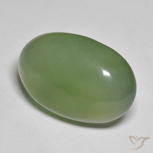 Serpentinite Pera Verde naturale da 19.08 ct, Ovale, Traslucido