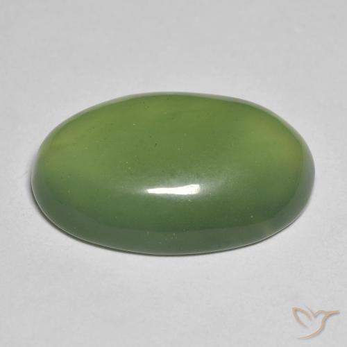 Serpentinite Pera Verde naturale da 19.08 ct, Ovale, Traslucido