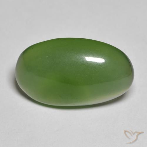 9.39ct Naturale Verde medio Serpentinite, Ovale, Traslucido