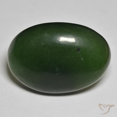 30.32ct Naturale Verde scuro Serpentinite, Ovale, Traslucido