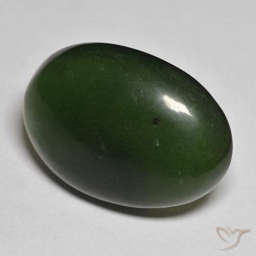 Serpentinite Verde scuro naturale da 30.32 ct, Ovale, Traslucido