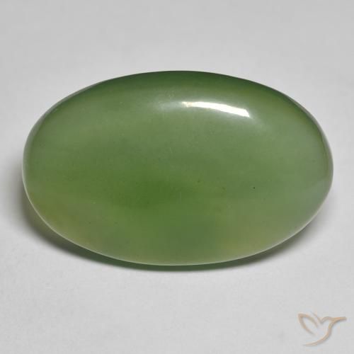 22.18ct Naturale Verde terroso Serpentinite, Ovale, Traslucido