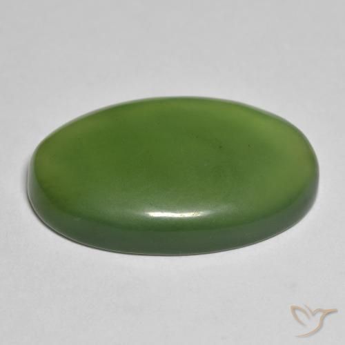 Serpentinite Verde terroso naturale da 22.18 ct, Ovale, Traslucido
