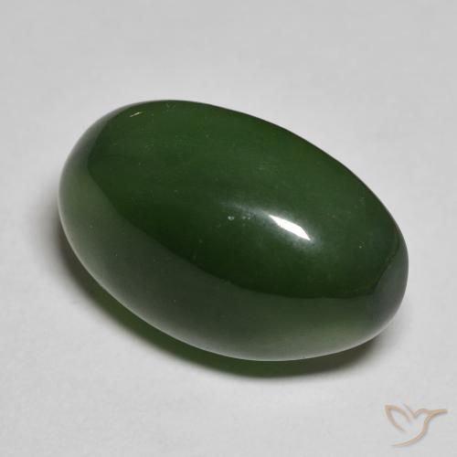 Serpentinite Alghe Verdi naturale da 16.53 ct, Ovale, Traslucido