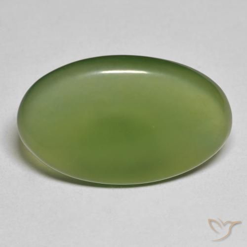 11.43ct Naturale Verde scuro Serpentinite, Ovale, Traslucido