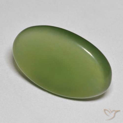 Serpentinite Verde scuro naturale da 11.43 ct, Ovale, Traslucido