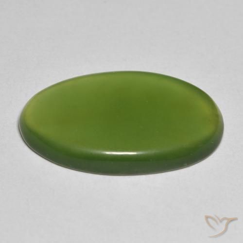 Serpentinite Verde scuro naturale da 11.43 ct, Ovale, Traslucido