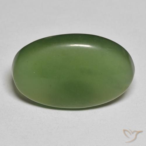 13.43ct Naturale Verde scuro Serpentinite, Ovale, Traslucido