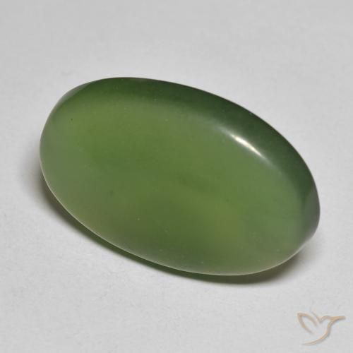 Serpentinite Verde scuro naturale da 13.43 ct, Ovale, Traslucido