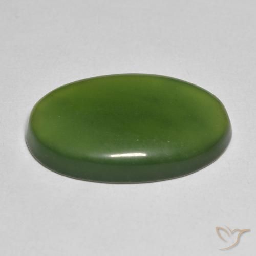 Serpentinite Verde scuro naturale da 13.43 ct, Ovale, Traslucido