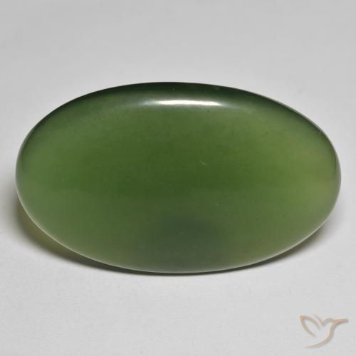 46.66ct Naturale Verde scuro Serpentinite, Ovale, Traslucido