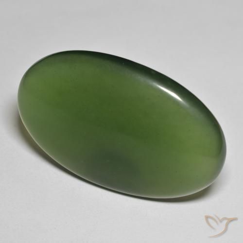 Serpentinite Verde scuro naturale da 46.66 ct, Ovale, Traslucido