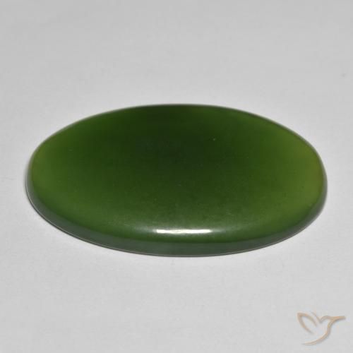 Serpentinite Verde scuro naturale da 46.66 ct, Ovale, Traslucido
