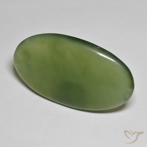 Serpentinite Alghe Verdi naturale da 30.45 ct, Ovale, Traslucido