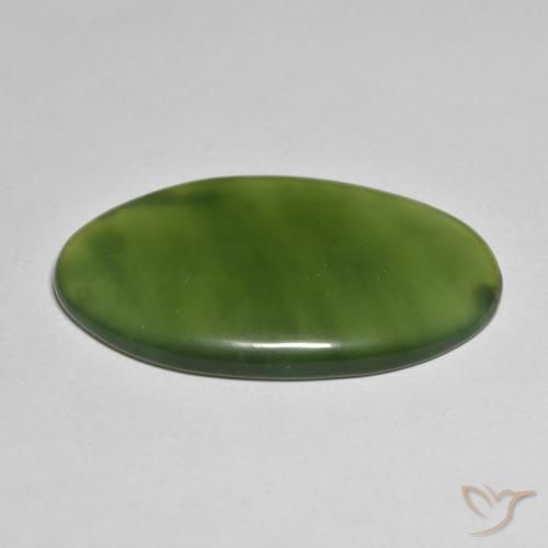 Serpentinite Alghe Verdi naturale da 30.45 ct, Ovale, Traslucido