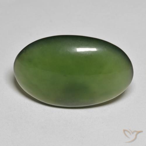 18.55ct Naturale Alghe Verdi Serpentinite, Ovale, Traslucido