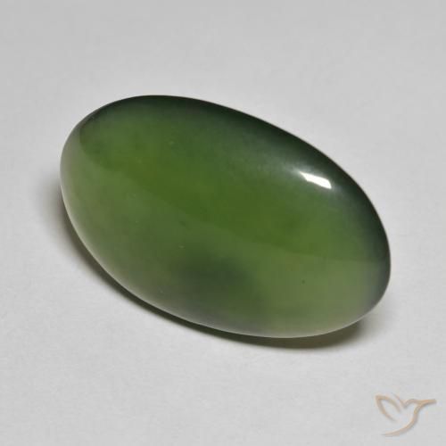 Serpentinite Alghe Verdi naturale da 18.55 ct, Ovale, Traslucido