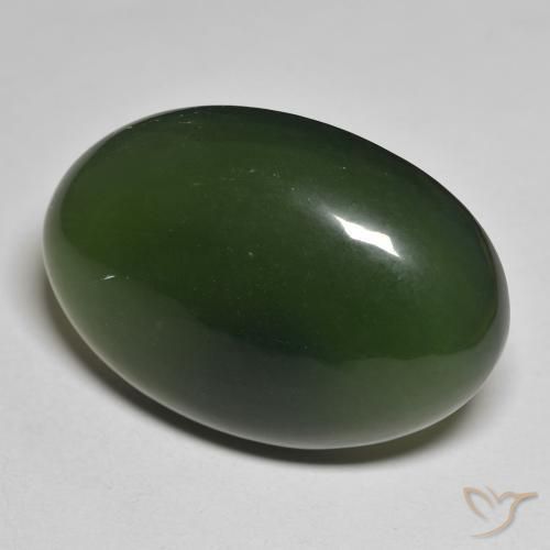 Serpentinite Verde scuro naturale da 45.87 ct, Ovale, Traslucido