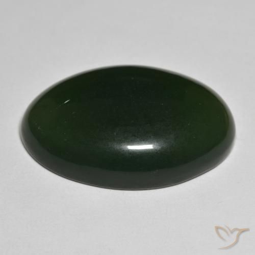 Serpentinite Verde scuro naturale da 45.87 ct, Ovale, Traslucido