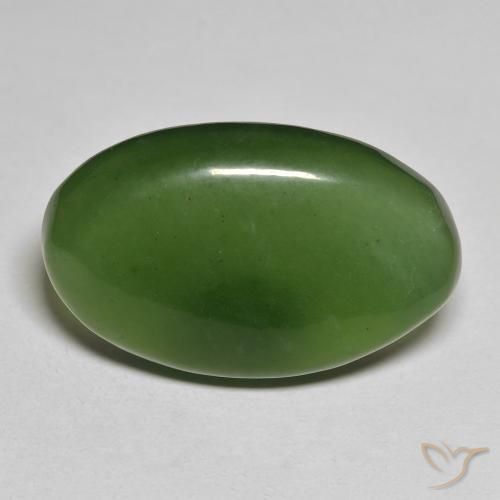 22.15ct Naturale Alghe Verdi Serpentinite, Ovale, Traslucido