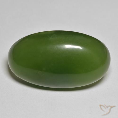 32.92ct Naturale Verde scuro Serpentinite, Ovale, Traslucido