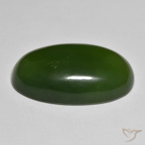 Serpentinite Verde scuro naturale da 32.92 ct, Ovale, Traslucido