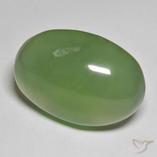 Serpentinite Alghe Verdi naturale da 49.70 ct, Ovale, Traslucido