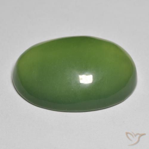 Serpentinite Alghe Verdi naturale da 49.70 ct, Ovale, Traslucido