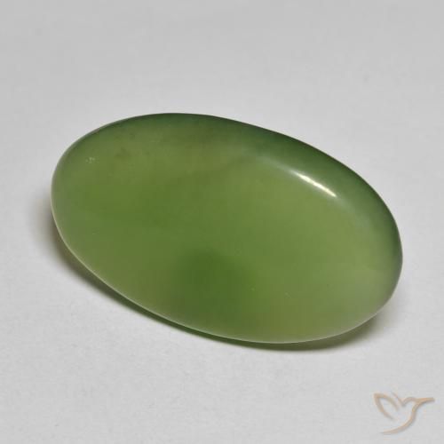 Serpentinite Alghe Verdi naturale da 17.09 ct, Ovale, Traslucido