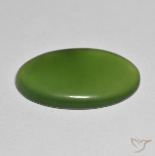 Serpentinite Alghe Verdi naturale da 17.09 ct, Ovale, Traslucido