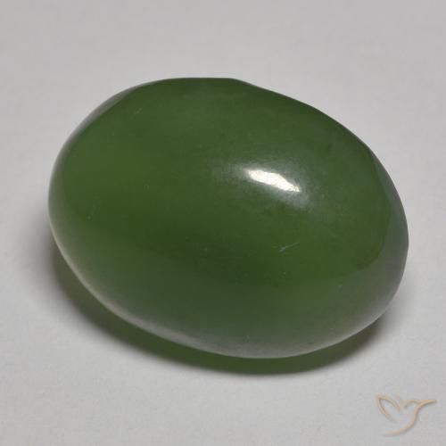 Serpentinite Alghe Verdi naturale da 14.04 ct, Ovale, Traslucido