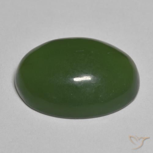 Serpentinite Alghe Verdi naturale da 14.04 ct, Ovale, Traslucido