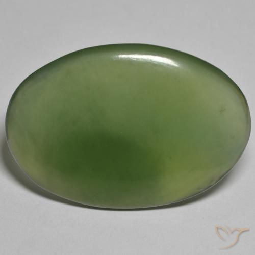 29.48ct Naturale Verde scuro Serpentinite, Ovale, Traslucido