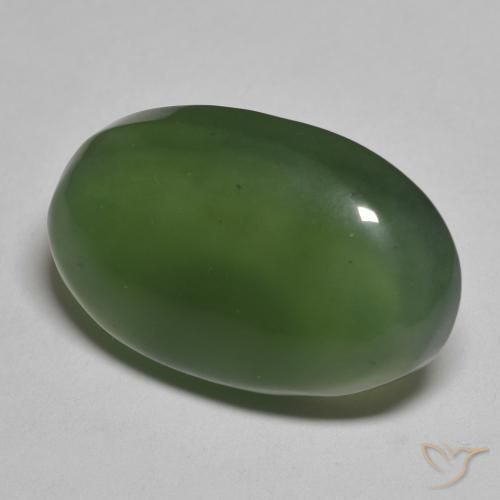 Serpentinite Alghe Verdi naturale da 13.02 ct, Ovale, Traslucido