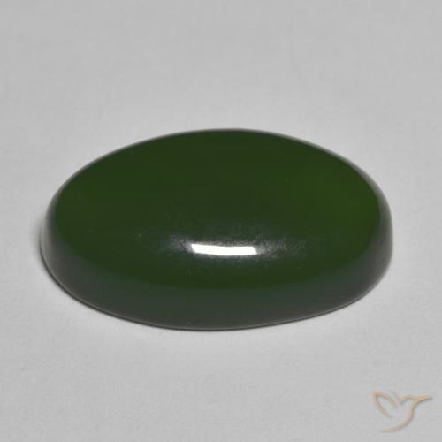 Serpentinite Alghe Verdi naturale da 12.07 ct, Ovale, Traslucido