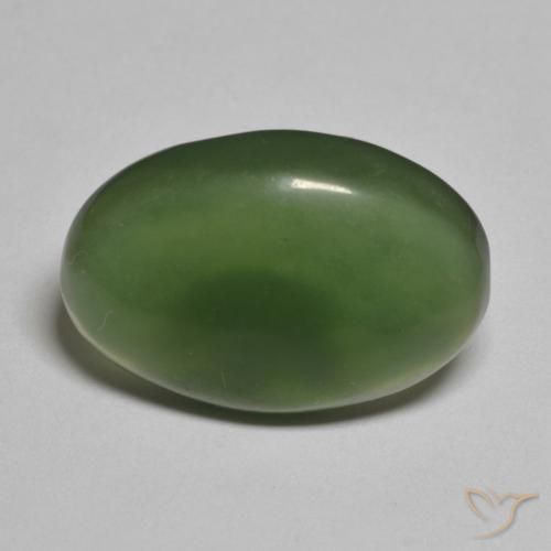 9.54ct Naturale Alghe Verdi Serpentinite, Ovale, Traslucido