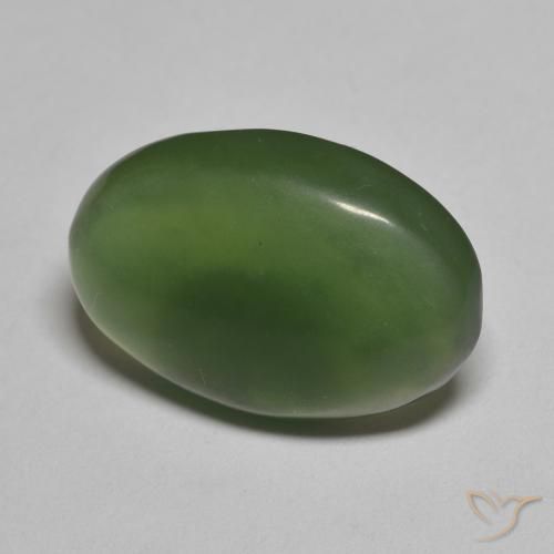 Serpentinite Alghe Verdi naturale da 9.54 ct, Ovale, Traslucido
