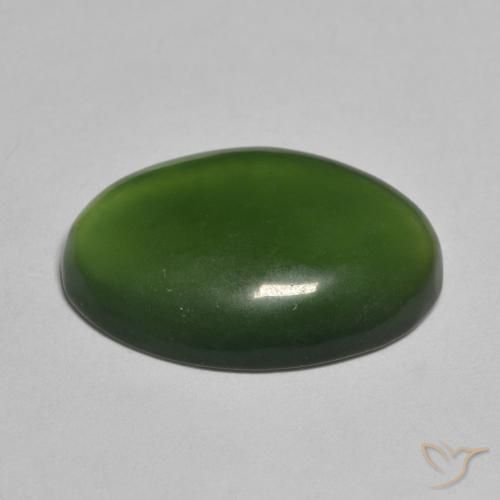 Serpentinite Alghe Verdi naturale da 9.54 ct, Ovale, Traslucido