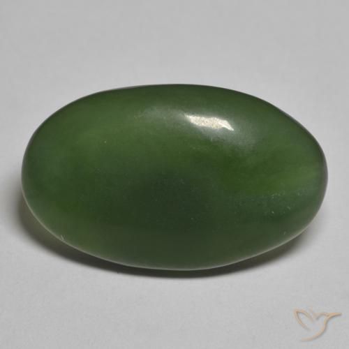 10.20ct Naturale Verde scuro Serpentinite, Ovale, Traslucido
