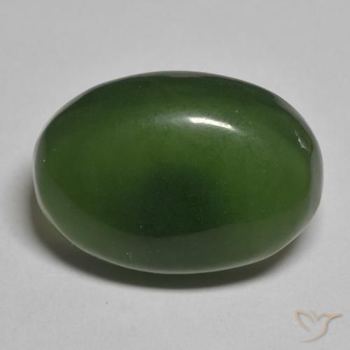14.10ct Naturale Verde scuro Serpentinite, Ovale, Traslucido