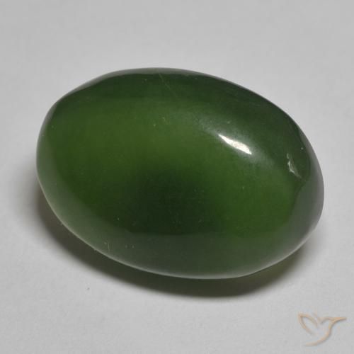 Serpentinite Verde scuro naturale da 14.10 ct, Ovale, Traslucido