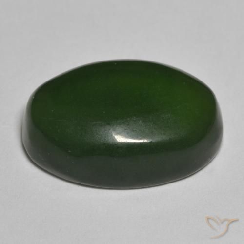 Serpentinite Verde scuro naturale da 14.10 ct, Ovale, Traslucido