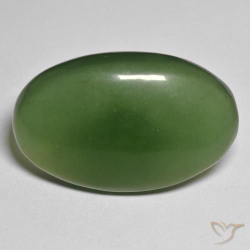 30.23ct Naturale Verde scuro Serpentinite, Ovale, Traslucido