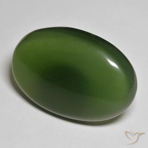 Serpentinite Alghe Verdi naturale da 30.40 ct, Ovale, Traslucido