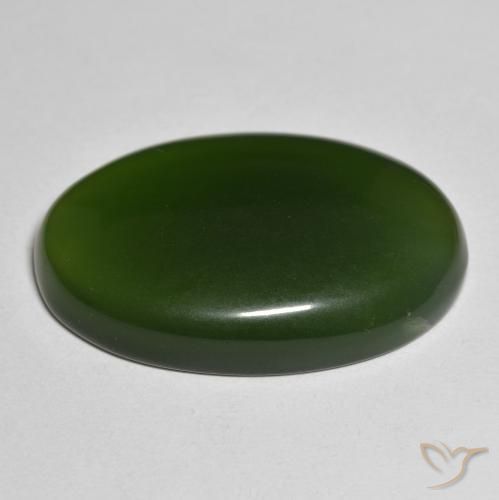 Serpentinite Alghe Verdi naturale da 30.40 ct, Ovale, Traslucido