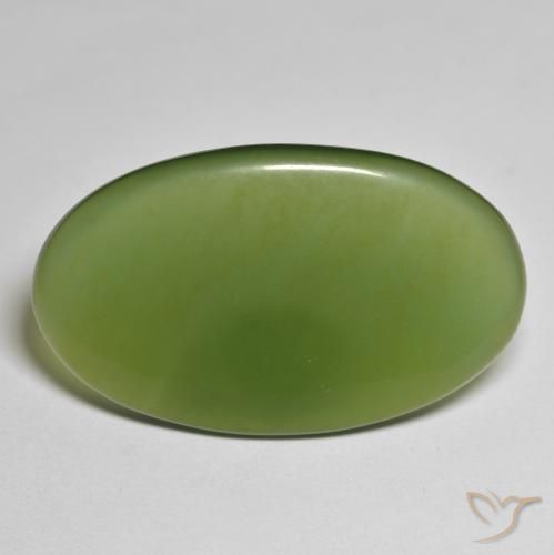 33.52ct Naturale Verde scuro Serpentinite, Ovale, Traslucido