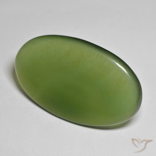 Serpentinite Verde scuro naturale da 33.52 ct, Ovale, Traslucido