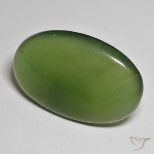 Serpentinite Alghe Verdi naturale da 29.57 ct, Ovale, Traslucido