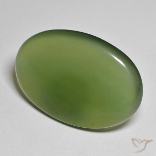 Serpentinite Alghe Verdi naturale da 23.14 ct, Ovale, Traslucido